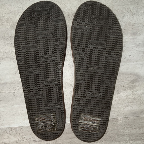 Rainbows Flirty Braidy Leather Women Sz S - 5.5-6.5 Dark Brown Flip Flops - NWOT - Picture 3 of 6